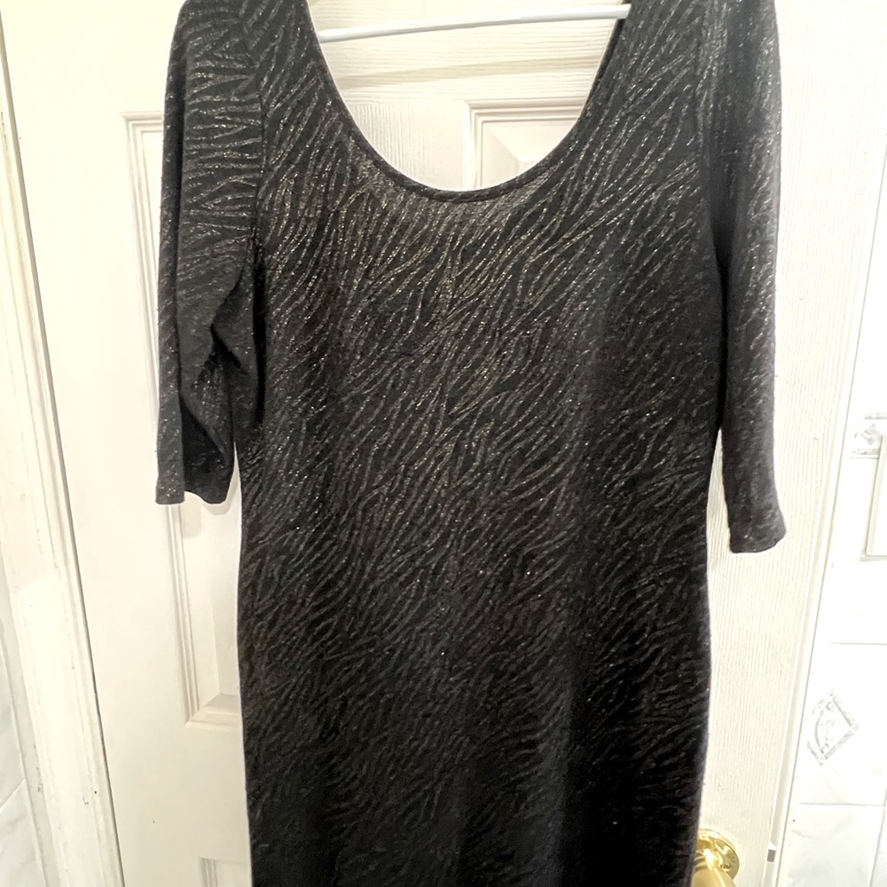 FTF Dress with zebra stripes in glitter/sparkle